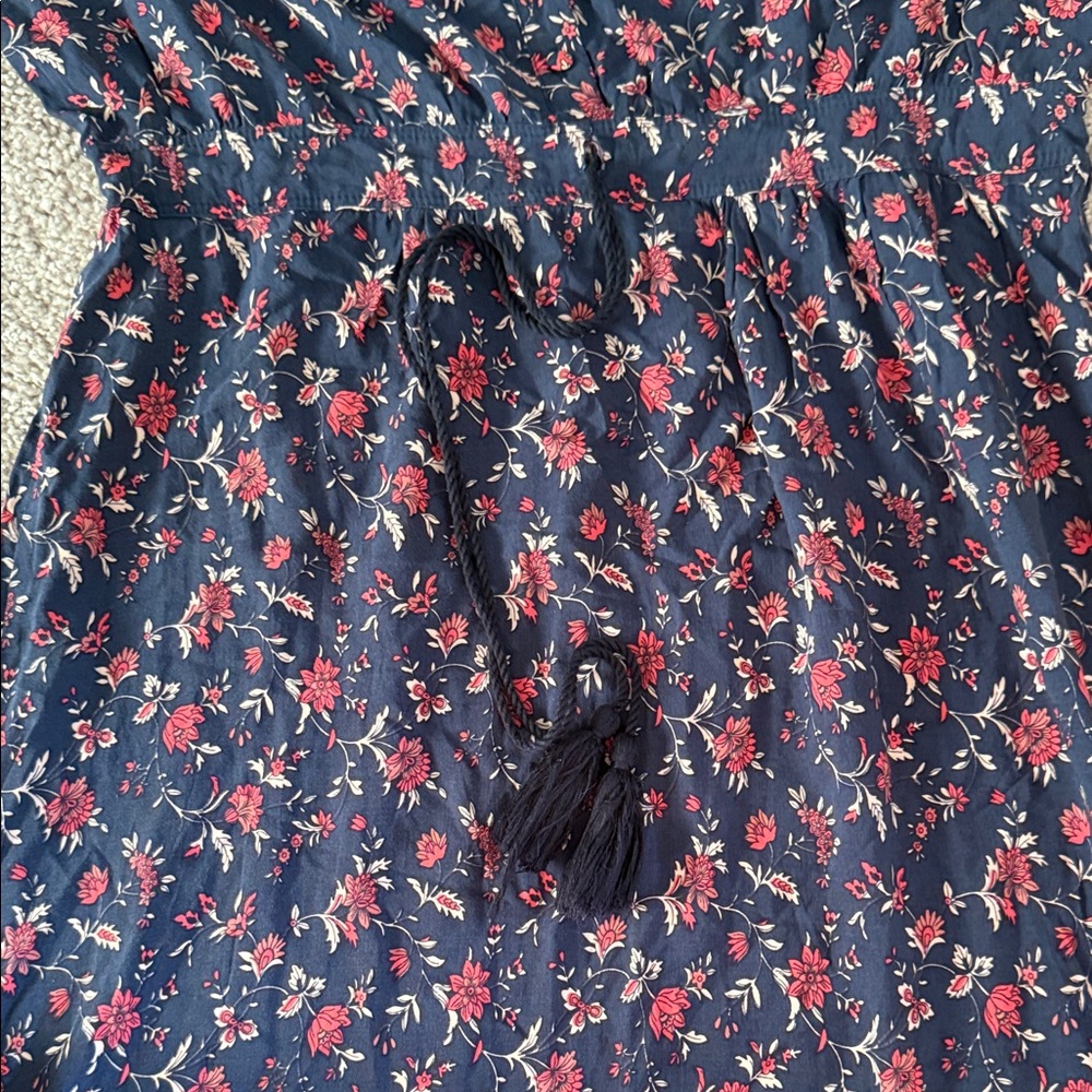 Floral Navy and Pink Maxi Dress - Picture 3 of 11
